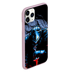 Чехол iPhone 11 Pro матовый Dark SOULS 8 BIT, цвет: 3D-розовый — фото 2