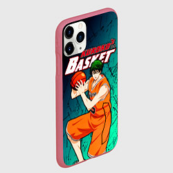 Чехол iPhone 11 Pro матовый Kuroko no Basuke, Midorima Shintaro Шинтаро Мидори, цвет: 3D-малиновый — фото 2