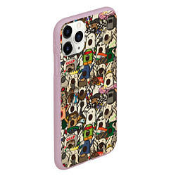 Чехол iPhone 11 Pro матовый Ничоси - Nichosi, цвет: 3D-розовый — фото 2