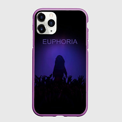 Чехол iPhone 11 Pro матовый Толпа, цвет: 3D-фиолетовый