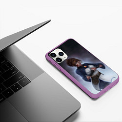 Чехол iPhone 11 Pro матовый Красотка Марси, цвет: 3D-фиолетовый — фото 2