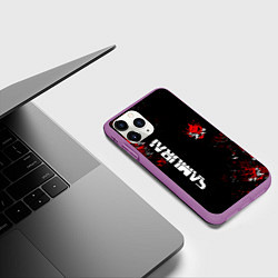 Чехол iPhone 11 Pro матовый КИБЕРПАНК 2077 SAMURAI CYBERPUNK 2077, цвет: 3D-фиолетовый — фото 2