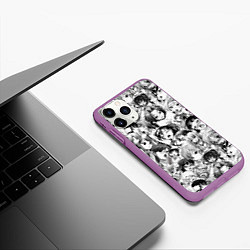 Чехол iPhone 11 Pro матовый АХЕГАО - AHEGAO, цвет: 3D-фиолетовый — фото 2