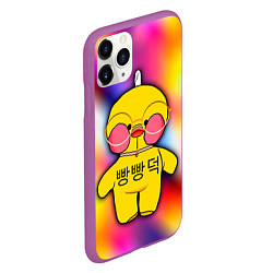 Чехол iPhone 11 Pro матовый Лалафанфан Lalafanfan Duck, цвет: 3D-фиолетовый — фото 2