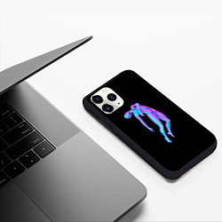 Чехол iPhone 11 Pro матовый Неоновая невесомость, цвет: 3D-черный — фото 2