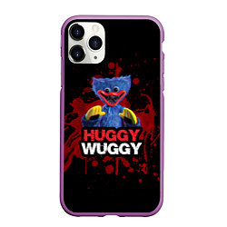 Чехол iPhone 11 Pro матовый 3D Хаги ваги Huggy Wuggy Poppy Playtime, цвет: 3D-фиолетовый