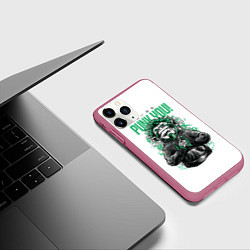 Чехол iPhone 11 Pro матовый Punk you!, цвет: 3D-малиновый — фото 2