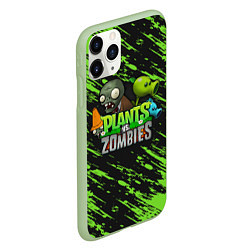 Чехол iPhone 11 Pro матовый Plants vs Zombies персонажи, цвет: 3D-салатовый — фото 2