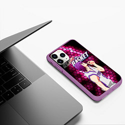 Чехол iPhone 11 Pro матовый Kuroko no Basuke, Murasakibara Atsushi Ацуши Мурас, цвет: 3D-фиолетовый — фото 2