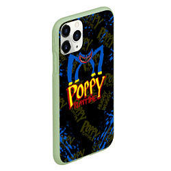 Чехол iPhone 11 Pro матовый Poppy Playtime монстр хагги вагги, цвет: 3D-салатовый — фото 2