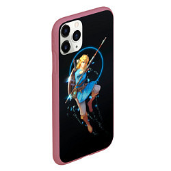 Чехол iPhone 11 Pro матовый Линк на охоте, цвет: 3D-малиновый — фото 2