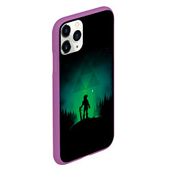Чехол iPhone 11 Pro матовый Линк на холме, цвет: 3D-фиолетовый — фото 2