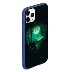 Чехол iPhone 11 Pro матовый Линк в щите, цвет: 3D-тёмно-синий — фото 2