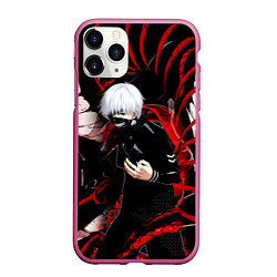 Чехол iPhone 11 Pro матовый Токийский Гуль Красный Змей Tokyo Ghoul Snake, цвет: 3D-малиновый