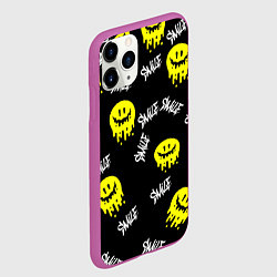 Чехол iPhone 11 Pro матовый SMILE smile граффити, цвет: 3D-фиолетовый — фото 2