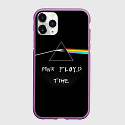 Чехол iPhone 11 Pro матовый PINK FLOYD TIME ПИНК ФЛОЙД ЛОГОТИП, цвет: 3D-фиолетовый