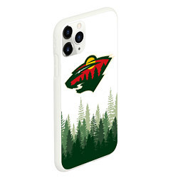 Чехол iPhone 11 Pro матовый Minnesota Wild, Миннесота Уайлд Лес, цвет: 3D-белый — фото 2