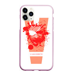 Чехол iPhone 11 Pro матовый Снейк 5, цвет: 3D-розовый