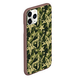 Чехол iPhone 11 Pro матовый Star camouflage, цвет: 3D-коричневый — фото 2