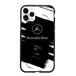 Чехол iPhone 11 Pro матовый Mercedes-Benz Текстура, цвет: 3D-черный