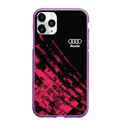 Чехол iPhone 11 Pro матовый Audi Текстура, цвет: 3D-фиолетовый