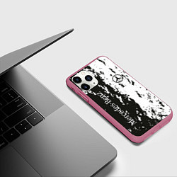 Чехол iPhone 11 Pro матовый Mercedes-Benz далматинец, цвет: 3D-малиновый — фото 2