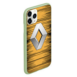 Чехол iPhone 11 Pro матовый Renault - Геометрия, цвет: 3D-салатовый — фото 2
