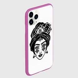 Чехол iPhone 11 Pro матовый Четырехглазая гадалка, цвет: 3D-фиолетовый — фото 2