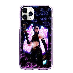 Чехол iPhone 11 Pro матовый ДЖИНКС League Of Legends Arcane, цвет: 3D-сиреневый