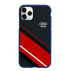 Чехол iPhone 11 Pro матовый Audi sport red, цвет: 3D-тёмно-синий