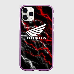 Чехол iPhone 11 Pro матовый Honda Разряд молнии, цвет: 3D-фиолетовый