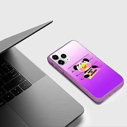 Чехол iPhone 11 Pro матовый Лалафанфан виновна в милоте, цвет: 3D-фиолетовый — фото 2