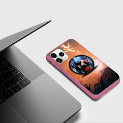 Чехол iPhone 11 Pro матовый PREY LOGO, цвет: 3D-малиновый — фото 2