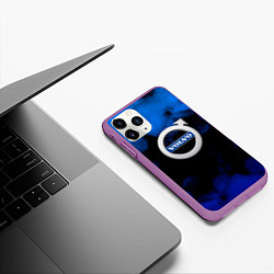 Чехол iPhone 11 Pro матовый Volvo: Облака, цвет: 3D-фиолетовый — фото 2