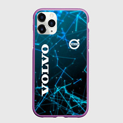 Чехол iPhone 11 Pro матовый Volvo Geometry, цвет: 3D-фиолетовый