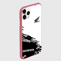 Чехол iPhone 11 Pro матовый Honda sport pattern, цвет: 3D-малиновый — фото 2