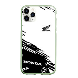 Чехол iPhone 11 Pro матовый Honda sport pattern, цвет: 3D-салатовый