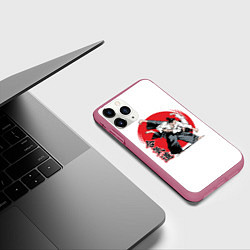 Чехол iPhone 11 Pro матовый Айкидо Aikido, цвет: 3D-малиновый — фото 2
