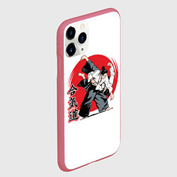 Чехол iPhone 11 Pro матовый Айкидо Aikido, цвет: 3D-малиновый — фото 2