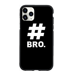 Чехол iPhone 11 Pro матовый BRO, цвет: 3D-черный