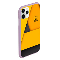 Чехол iPhone 11 Pro матовый Honda - Yellow, цвет: 3D-сиреневый — фото 2