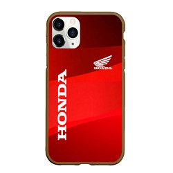 Чехол iPhone 11 Pro матовый Honda - Red, цвет: 3D-коричневый