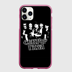 Чехол iPhone 11 Pro матовый Группа Сектор Газа, цвет: 3D-малиновый
