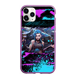 Чехол iPhone 11 Pro матовый JINX Граффити, цвет: 3D-фиолетовый