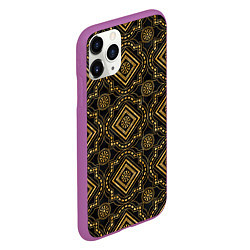 Чехол iPhone 11 Pro матовый Versace classic pattern, цвет: 3D-фиолетовый — фото 2