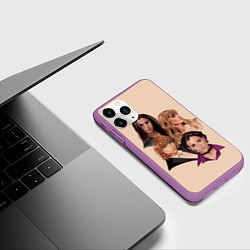 Чехол iPhone 11 Pro матовый Манескин арт, цвет: 3D-фиолетовый — фото 2