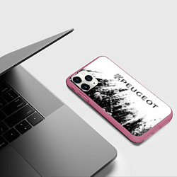 Чехол iPhone 11 Pro матовый Peugeot Распылитель, цвет: 3D-малиновый — фото 2