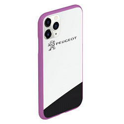 Чехол iPhone 11 Pro матовый Peugeot геометрия, цвет: 3D-фиолетовый — фото 2