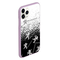 Чехол iPhone 11 Pro матовый Peugeot auto sport, цвет: 3D-сиреневый — фото 2