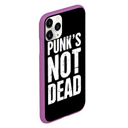 Чехол iPhone 11 Pro матовый PUNKS NOT DEAD Панки Живы, цвет: 3D-фиолетовый — фото 2